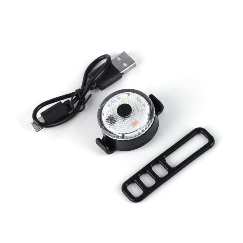 Bicycle Seatpost Light Strap Bike Tail Light USB ChargeMountain Bike Outdoor Night Bicycle Rear Light Cycling Accessories: white