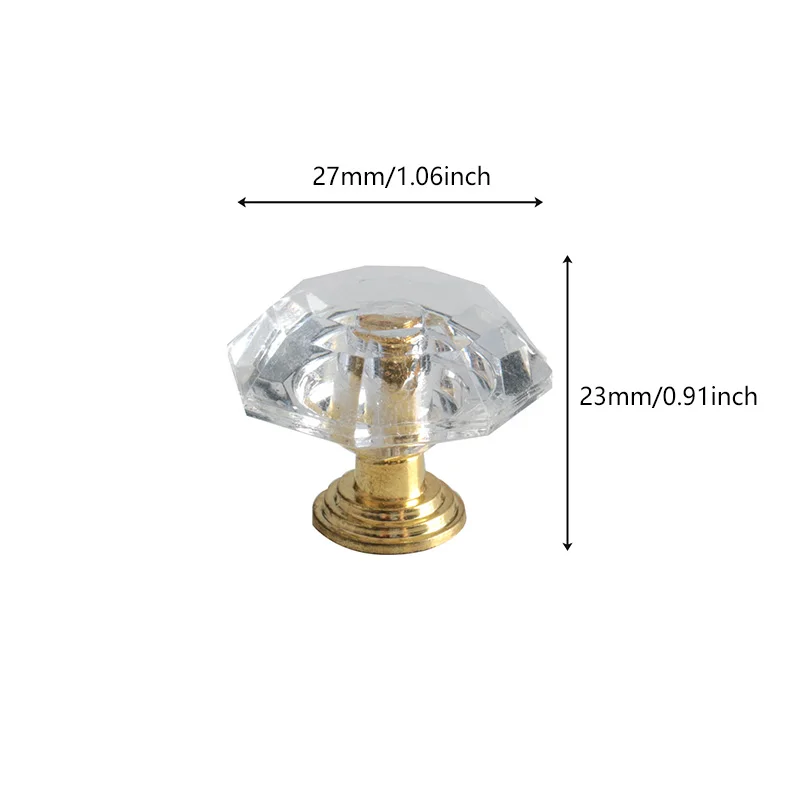 Maniglia per mobili in vetro cristallo Base dorata Manopole per armadietti da cucina trasparenti Maniglie per cassetti per armadi Decorazioni per la casa: Nero/oro