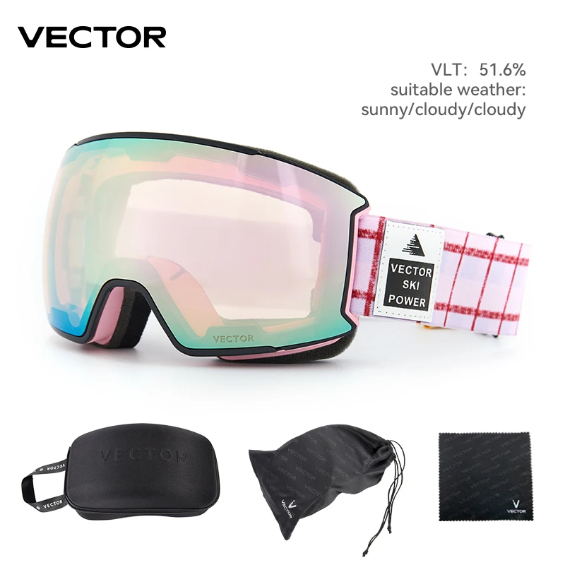 OTG Ski Goggles Snow Glasses Men UV400 Anti-fog Coatings Snowmobile Snowboard Skiing Women Sunglasses Outdoor Winter Sport: black