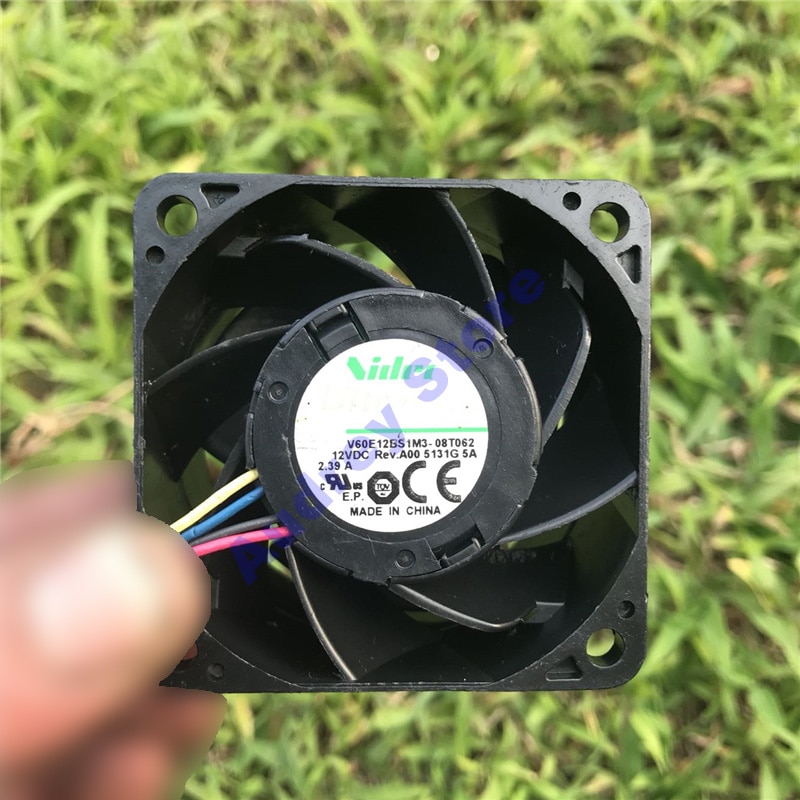 Original Nidec V60E12BS1M3-08T062 DC12V 2.39A 6038 6CM Double roulement à billes 4 fils ventilateur ventilateur pour serveur