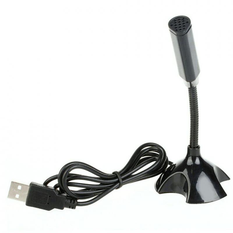 Le plus récent micro d'ordinateur portable USB réglable Mini Studio Microphone de parole support micro avec support pour ordinateur de bureau de en Stock: black