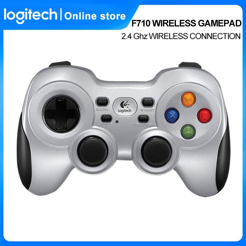 New logitech  f710 wireless gamepad, 2,4 ghz wireless connection, dual vibration feedback, 4 switches, d-pad