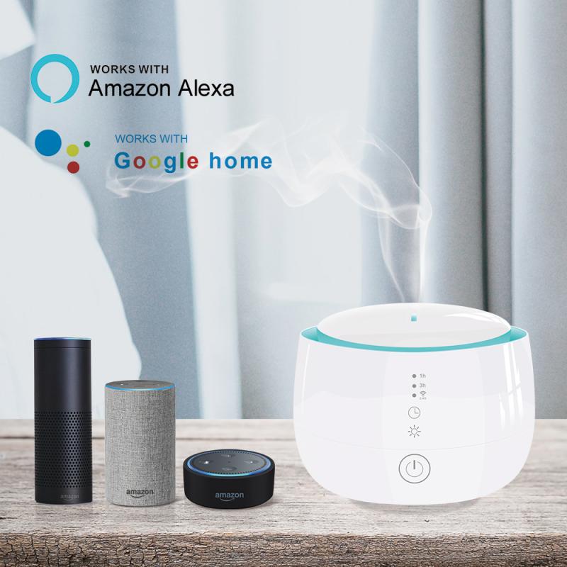 Difusor de aceites esenciales inalámbrico Wifi humidificador de aromaterapia domótica inteligente molde Compatible con Alexa Google Home