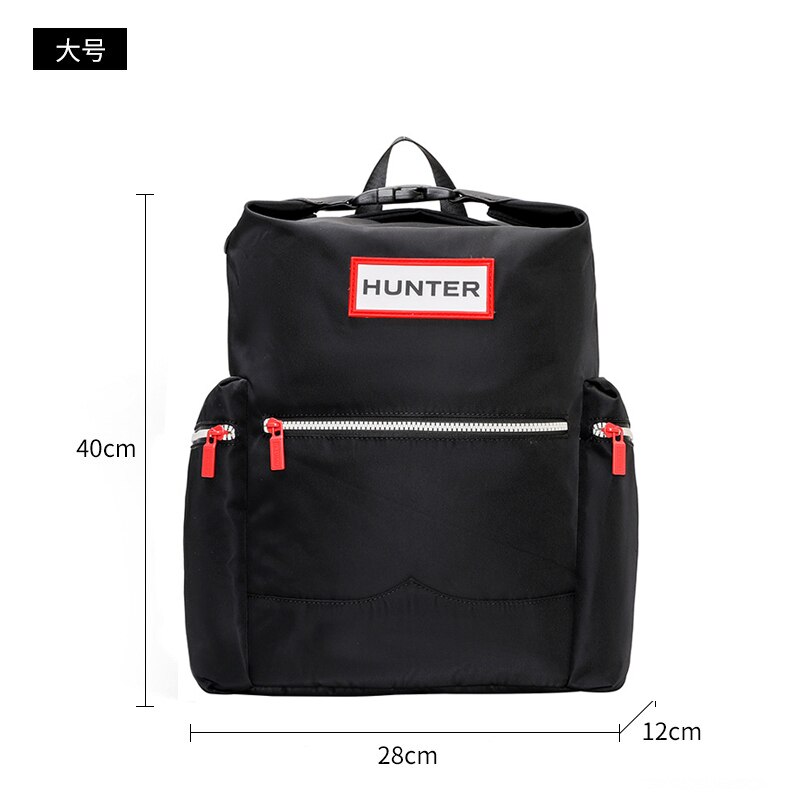 hunter Unisex Waterproof Dwaterproof Nylon Outdoor Travel Backpack Laptop Bags with bag: Black