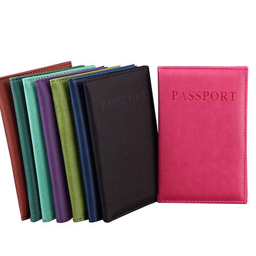 Women Pu Leather Passport Cover Travel Card Ticket Passport Holder Case Cute Lettter Covers For Passport Porta Pasaporte #W3