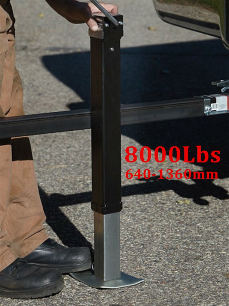 Alwaysme Marine Boot Vierkante Weld Op Pijp Swivel Trailer Jack Belasting 8000lbs 3632KGS,640-1360Mm