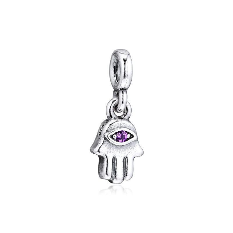 Ckk ajuste pandora me pulseira meu espaçador contas para fazer jóias encantos prata esterlina 925 original grânulo charme diy kralen: ROXO