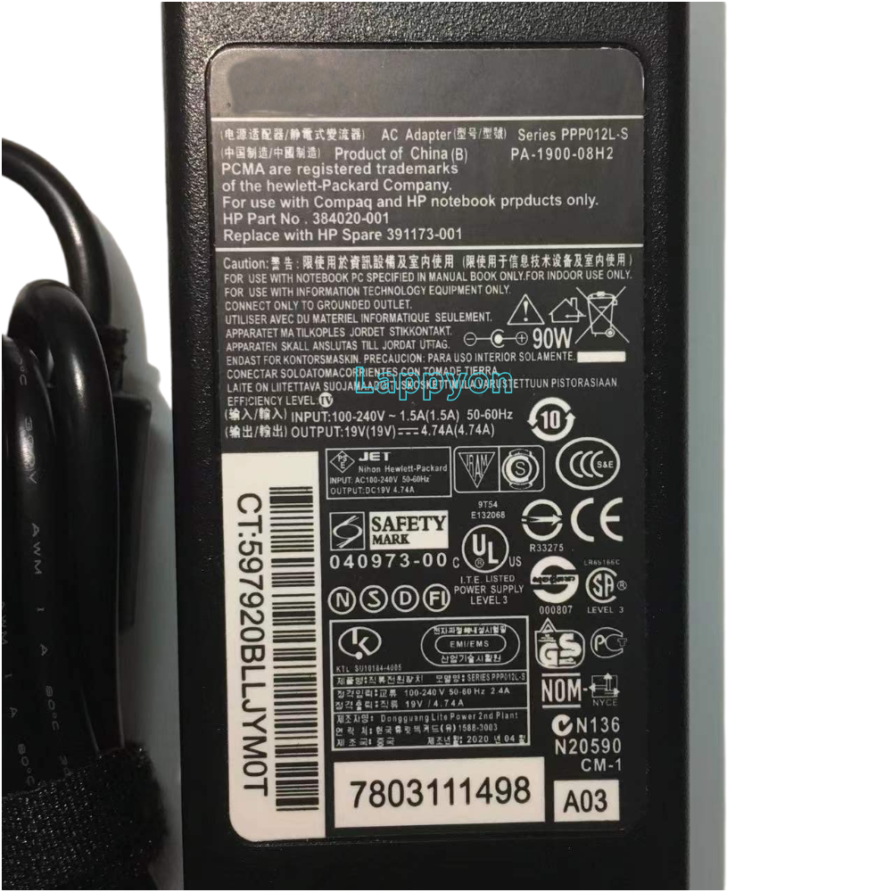 90W 19V 4.74A zasilacz do ładowania notebooka dla HP 8460P 6930P 8470P DV6 DV4 6710 6450b 463955-001 ładowarka do laptopa