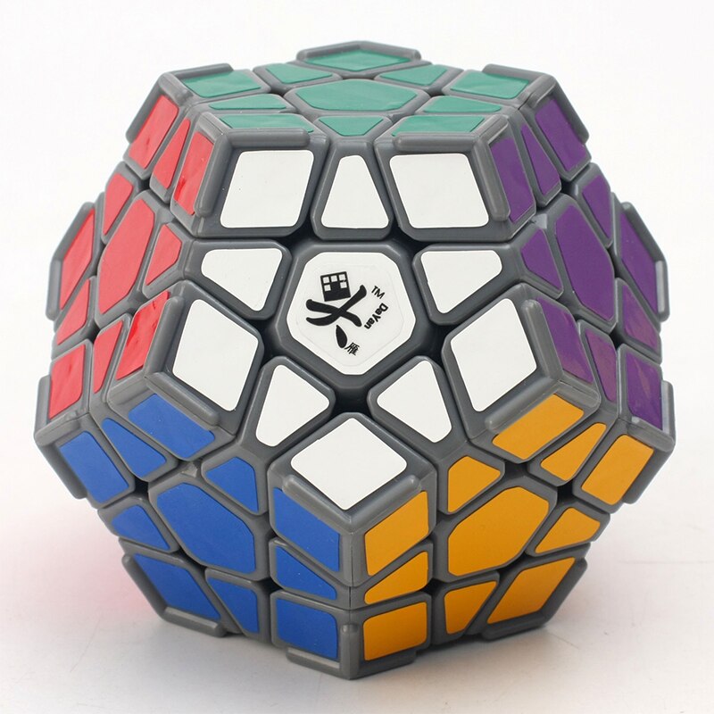 Original DaYan Megaminxes V2 M 12 sides magnetic cube puzzles Dayan 3x3 dodecahedron cubo magico educational toys for kids: v1 gray 2