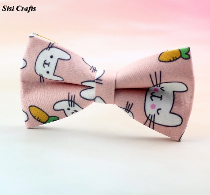 Sisi Crafts 10 25 50mm Rabbit Ribbon Animal Printed Cotton Fabric Bias DIY Garment Hair Bow Tie Collar Handmade Accessory Trim