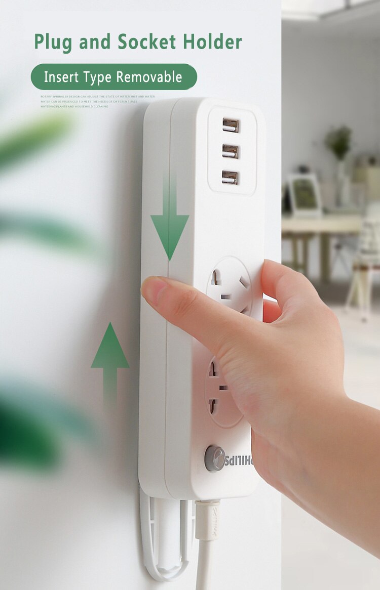 Home-free Wall-mounted Plug-in Board Router Plug-in Line Board Holder Adhesive Holder Without Perforation Install Bottom Board
