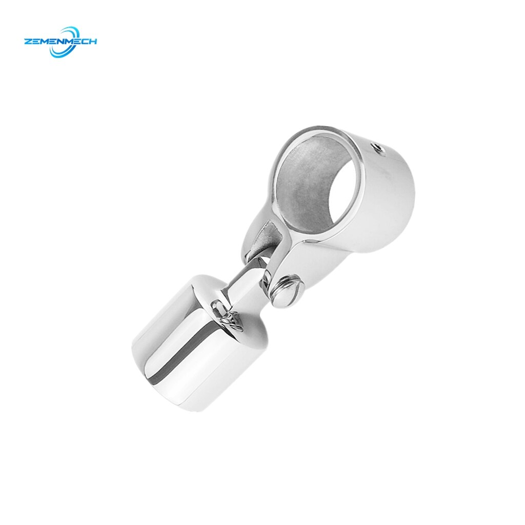 2PC Stainless Steel Boat Bimini Top Fitting Slide Cap Slide Sleeve Pipe Eye End Cap Jaw Slide Clamp External Eye End Canopy Tube