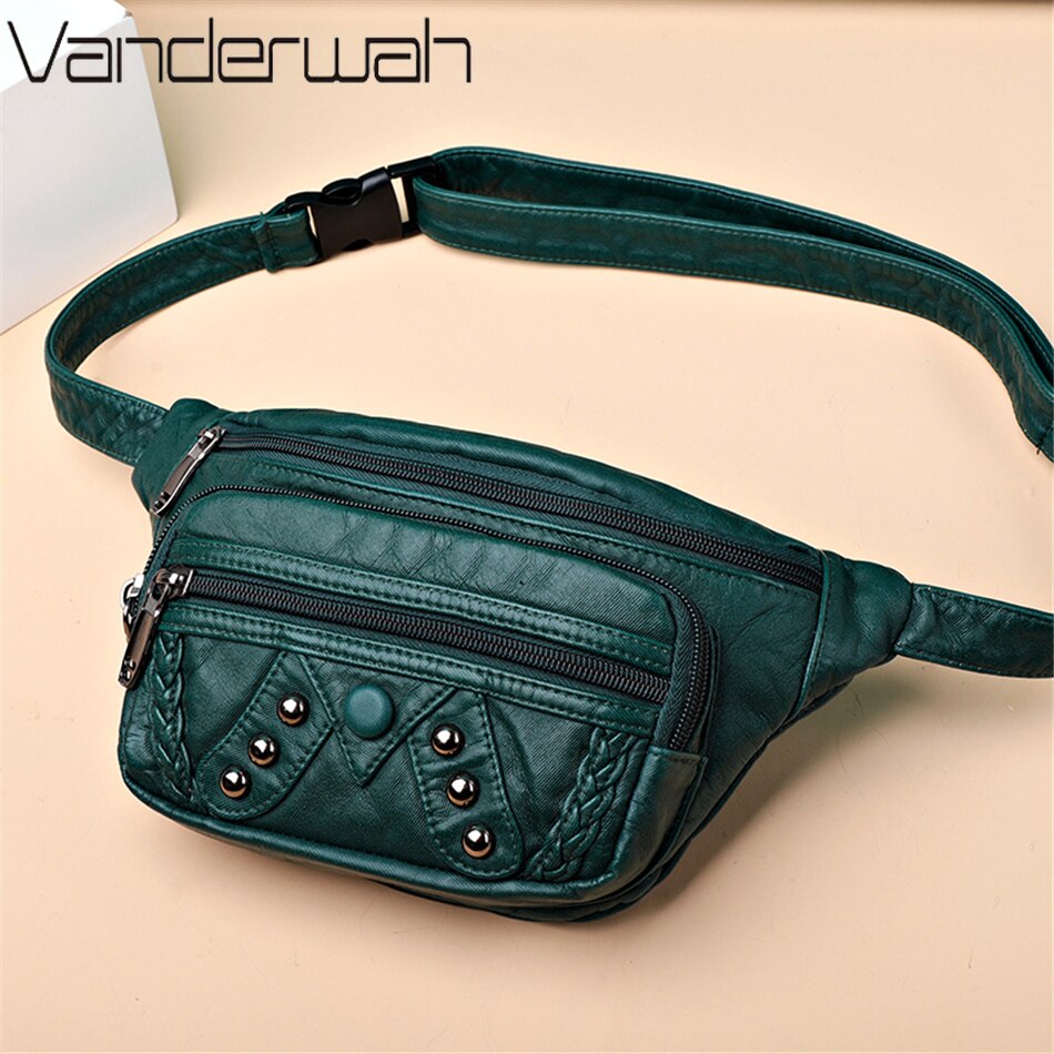 Female Fanny Pack Banana Hip Purse and Handbags Women&#39;s Waist Bag PU Leather Bags Shoulder Crossbody Chest Bag