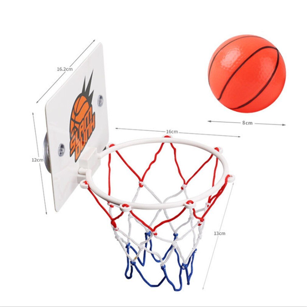 Basketball Rim Inflatable Toy Suction Cup Mini Bathroom Basketball Frame Office Leisure Stress Relief Toy Basketball Net: Default Title