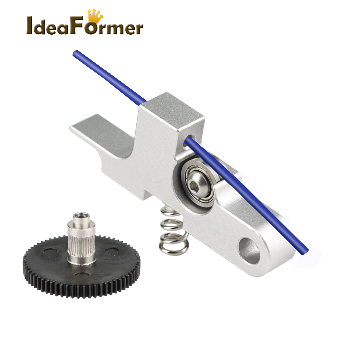 Brazo tensor extrusor Titan Aero mejorado para artillería Genius Sidewinder X1, totalmente metálico, 1,75mm, extrusora de pieza de impresora 3D negra y plateada: Azul