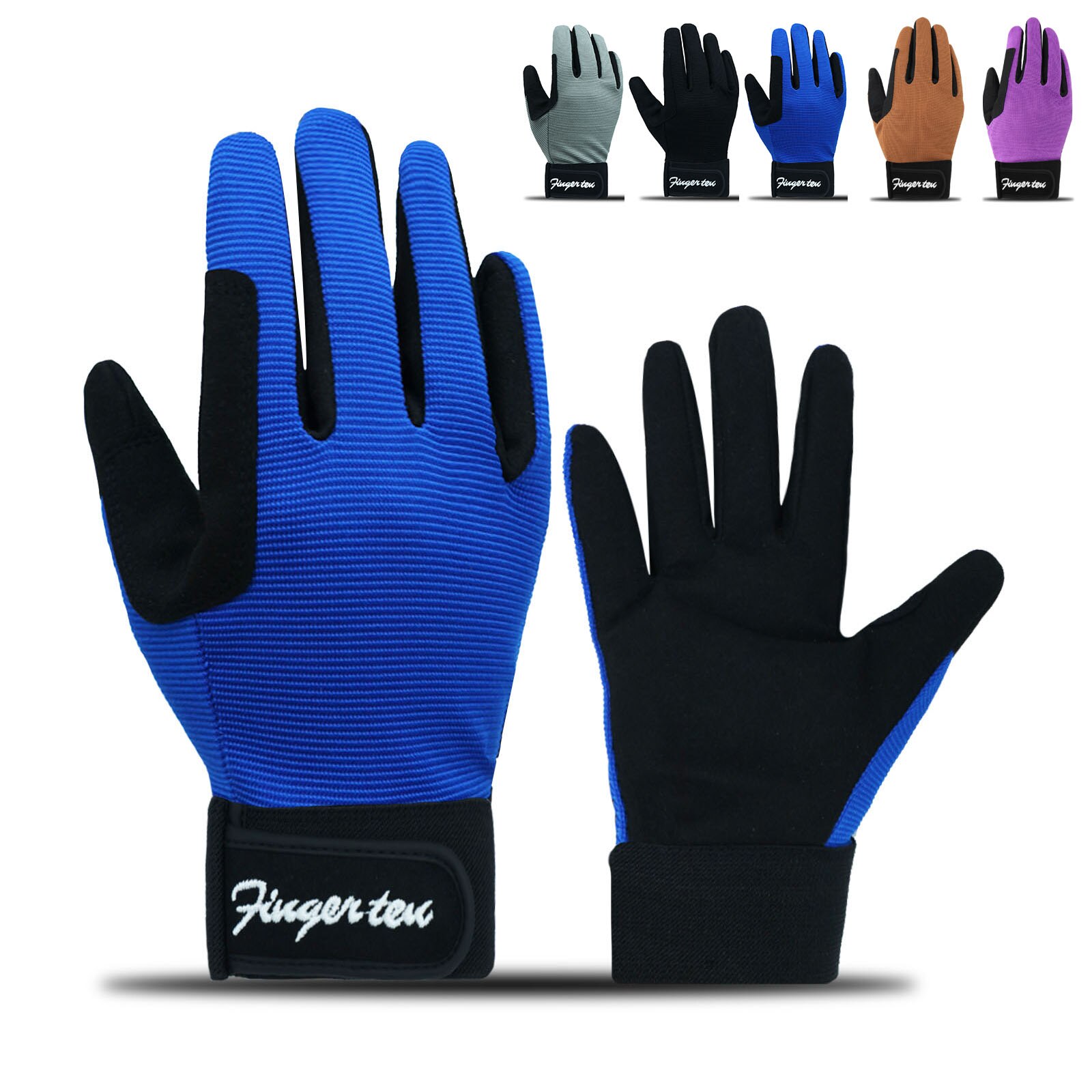 2022 Paardrijden Handschoenen Kids Jongens Meisjes Paardensport Rit Jeugd Comfortabele Grip Fiets Handschoen Voor Leeftijd 5-14: S (Age 5-7) / Blue