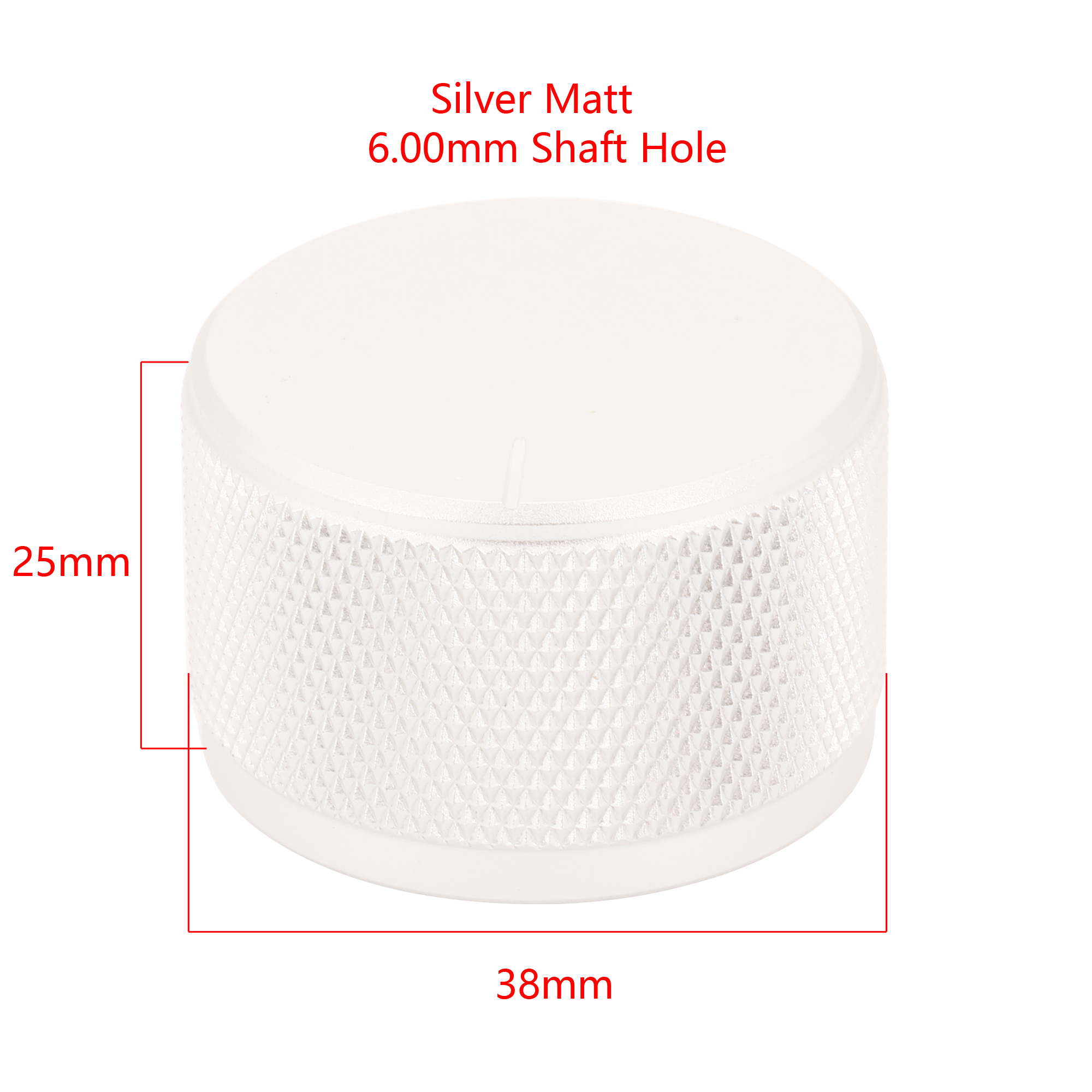Perilla de Audio de 30mm, 35mm y 38mm, potenciómetro de aluminio sólido, interruptor giratorio, botón de puntero para CD, DAC, AMP, sonido de volumen, 1 ud.: Blanco