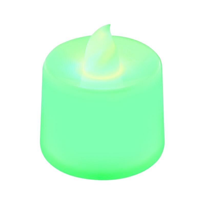 LED Candle Lighting Lamp Battery Operated Tea Lights Flameless Decoration Craft For Wedding Propose Party Festival: 1PC Green
