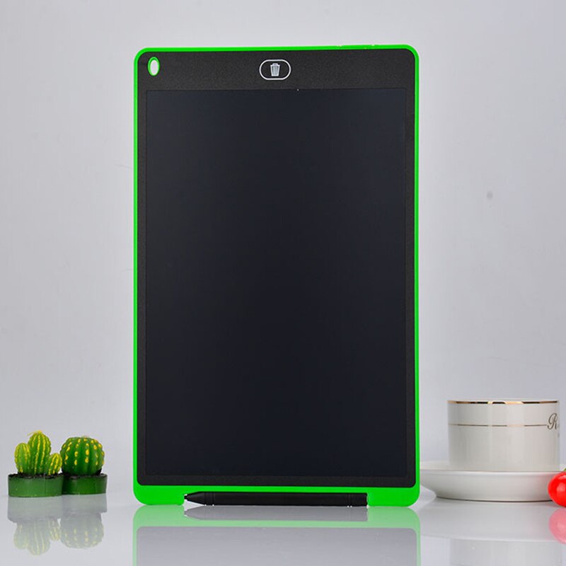 Portable 12" LCD Writing Tablet Digital Drawing Tablet Handwriting Pads Electronic Tablet Board ultra-thin Board with pen 1pcs: Green
