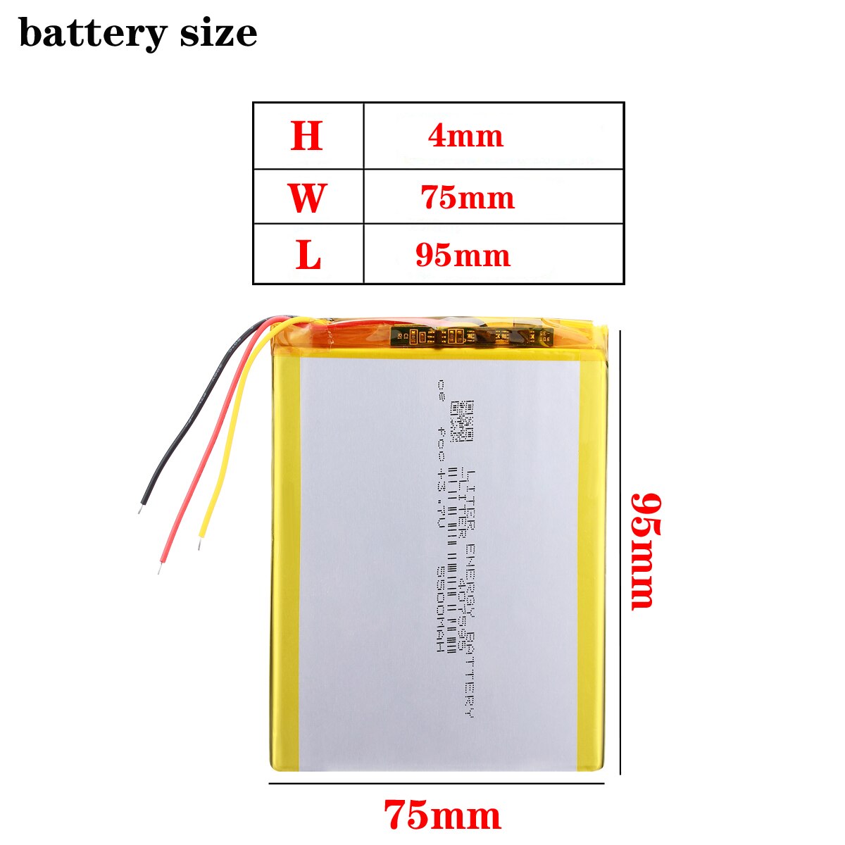 3.7 V 407595 5500Mah Tablet Pc Lithium Polymeer Li-Ion Oplaadbare Batterij Lipo Batterij