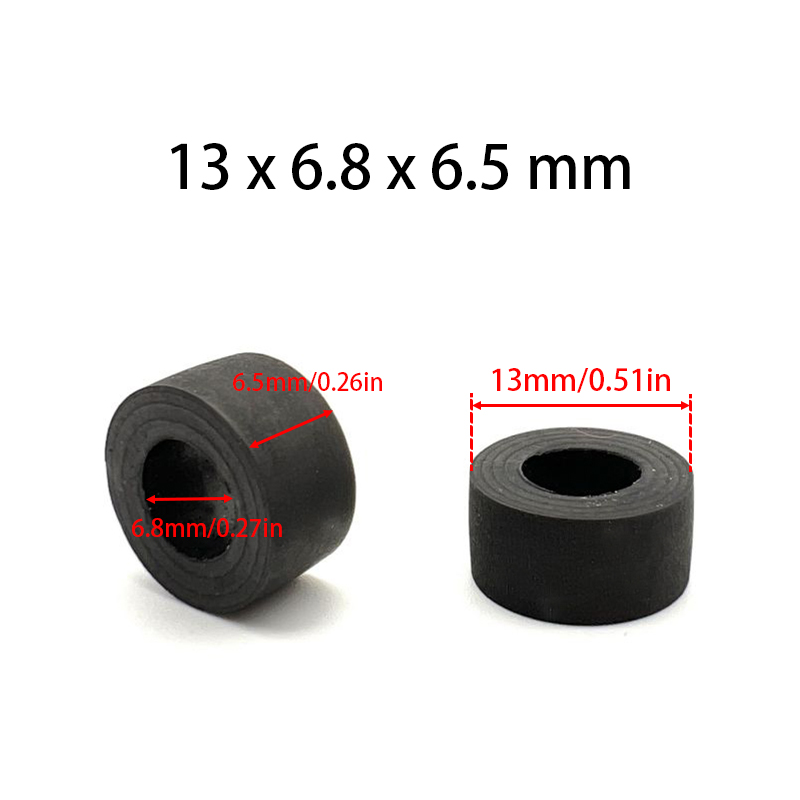 Anillo de rueda de rodillo de pellizco de goma para grabadora de cinta, cubierta de Cassette de movimiento, Radio, reproductor de Audio, accesorios, 1 piezas, 13x6,8x6,5mm