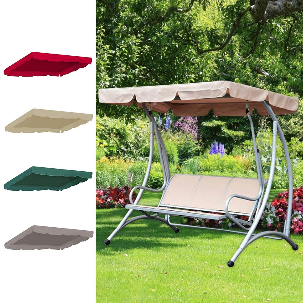 Garden Swing Roof Cover Waterproof Patio Swing Canopy Cover Replacement 3-Seater Garden Yard Swing Canopy UV Sun Shade Covers