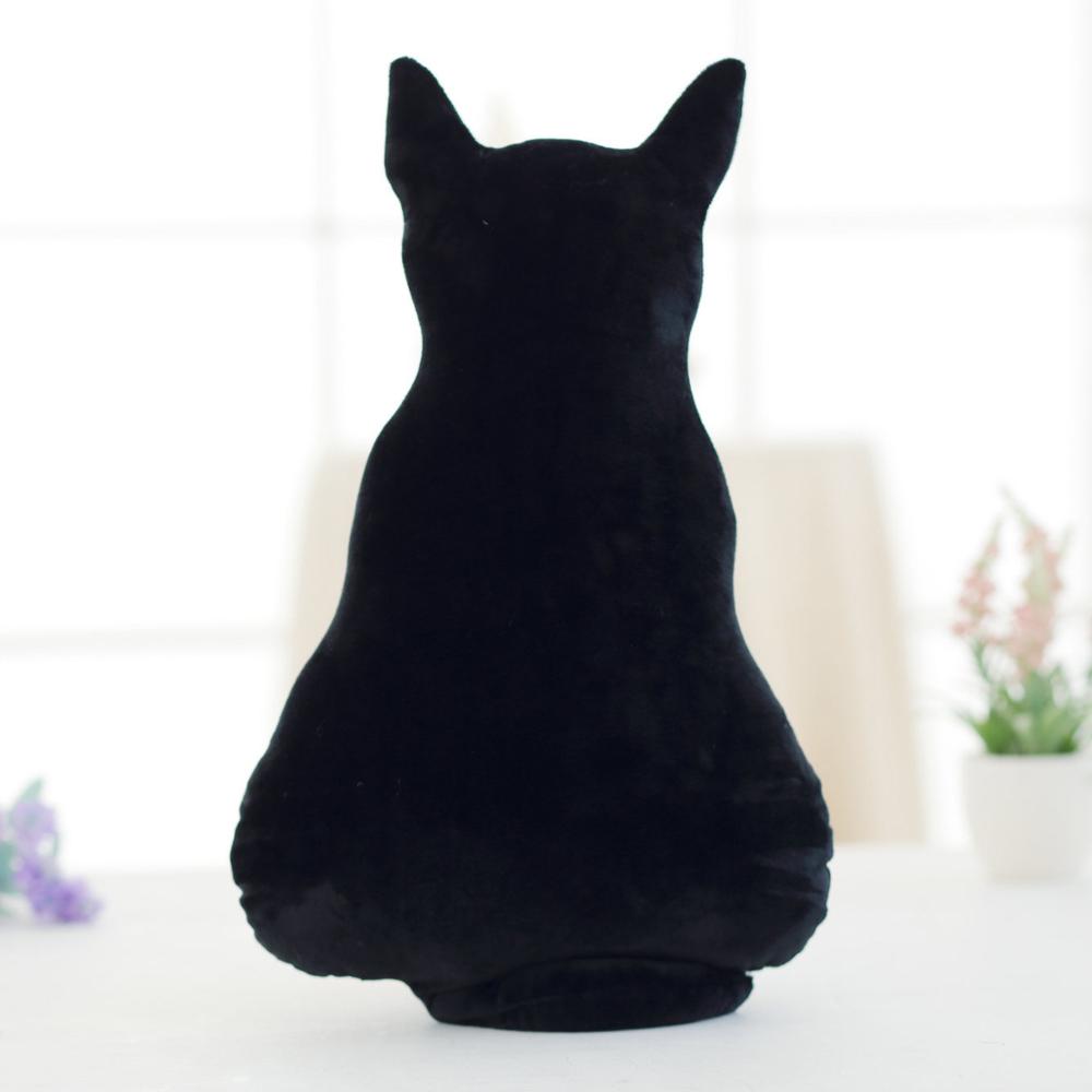 Pelúcia volta sombra gato brinquedos para cama reclinável cadeira assento almofada presente para amigos: Black / 30cm and 45cm