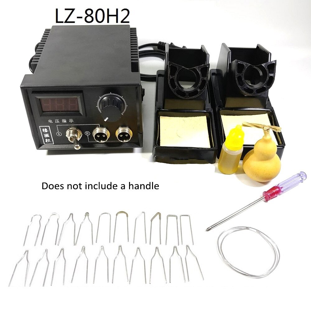 Domestica 60W Digital Display Pyrography Machine Gourd Wood Burning Soldering Irons Pen Craft Tool Kits Pyrography Machine Kit: LZ-80H2 not handle