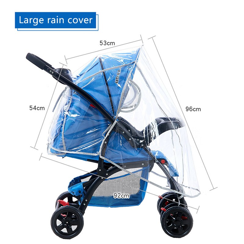 Baby regnbeskyttelsessikker multifunktionsbeskyttelse, vindtæt, sandtæt, regntæt og stænktæt: Stor