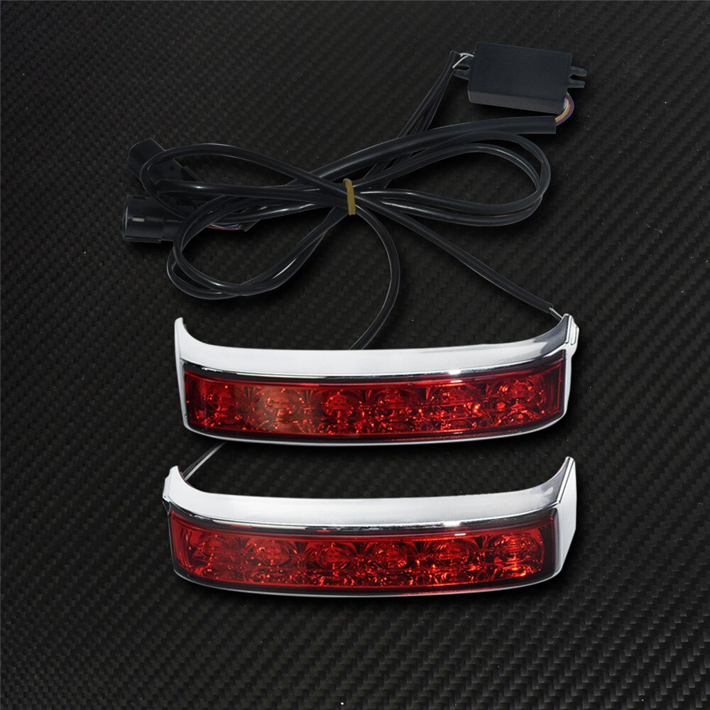 Bolsa para SILLÍN de motocicleta, luces intermitentes traseras, luz trasera LED de freno, luz trasera para Harley Touring RoadKing FLHR FLHT FLHX: Tail Turn Signal  A