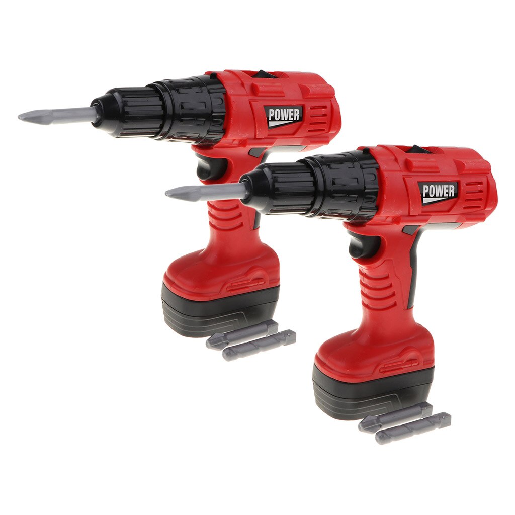 2Pcs Boys Electric DIY Drill Toy Set Toddlers Early Education Drill Boys Construction Toy Tool Set Accessories
