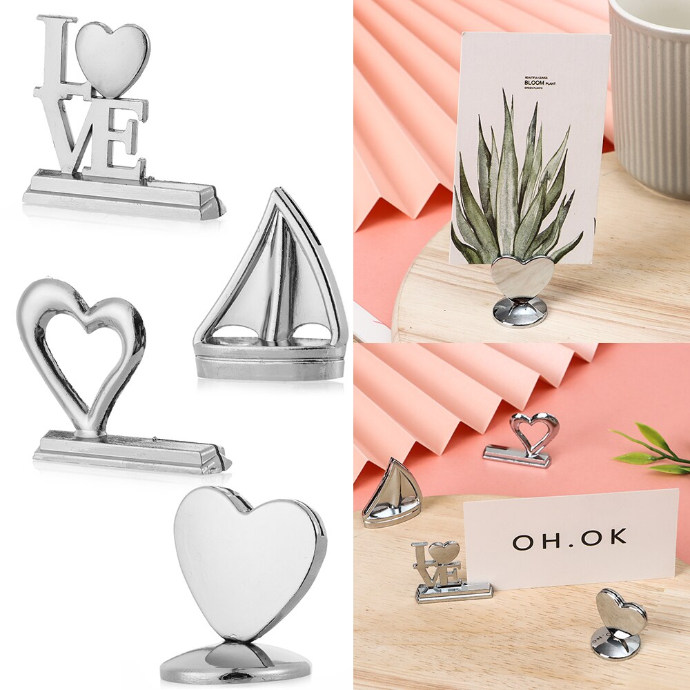 Wedding Table Number Holder Stands Name Seating Labels Placecard Clips Photo Cards Display Stand for Anniversary Party