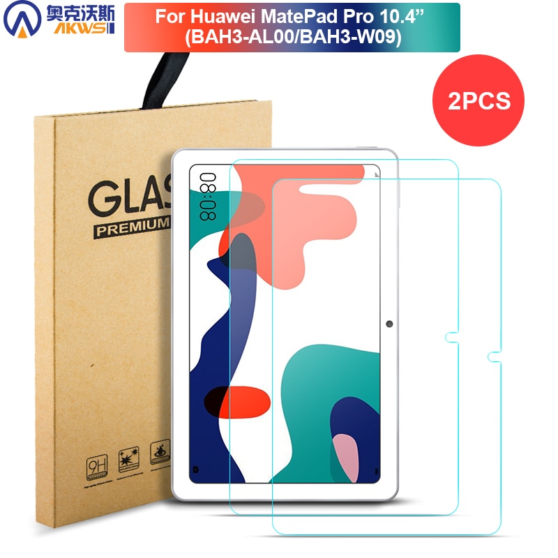 Gehard glas voor huawei matepad 10.4 bah 3-w09 screenprotector krasbestendig hd-folie 2 stuks