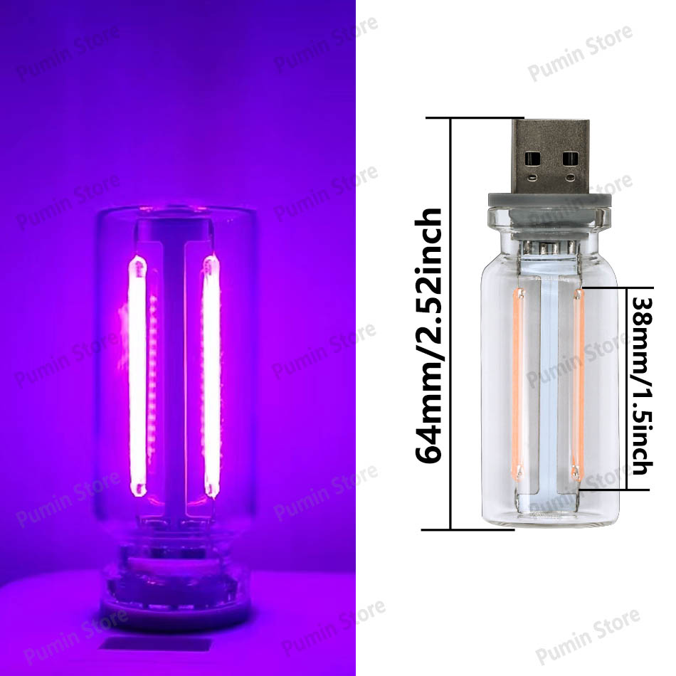 ledet usb nattlys  dc5v ni farger usb-grensesnitt langt trykk juster lysstyrken kan kobles til bilens usb bærbar powerbank: Gul