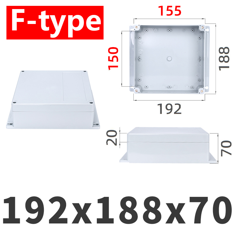 Ip67 waterproof enclosures, plastic boxes, electronic project boxes, outdoor instruments, electrical project boxes, junction boxes with earpieces: Silver
