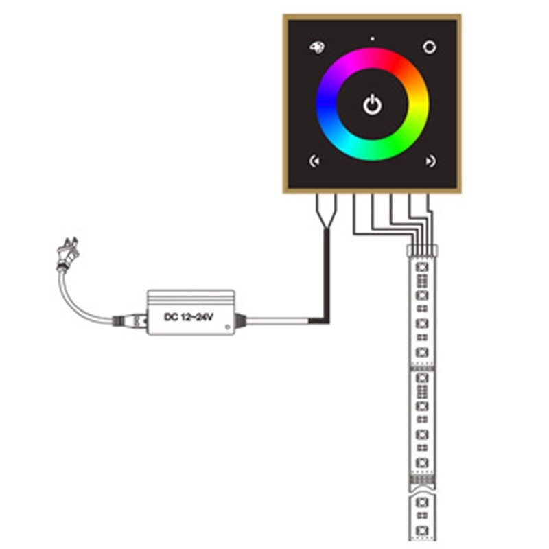 DC12-24V 4 Kanäle Presse Tafel LED Regler Dimmer, Ausgang: 4 Kanäle, EIN Jeder Kanal, ausgang Energie:12V: Weniger als192W,24V: Weniger