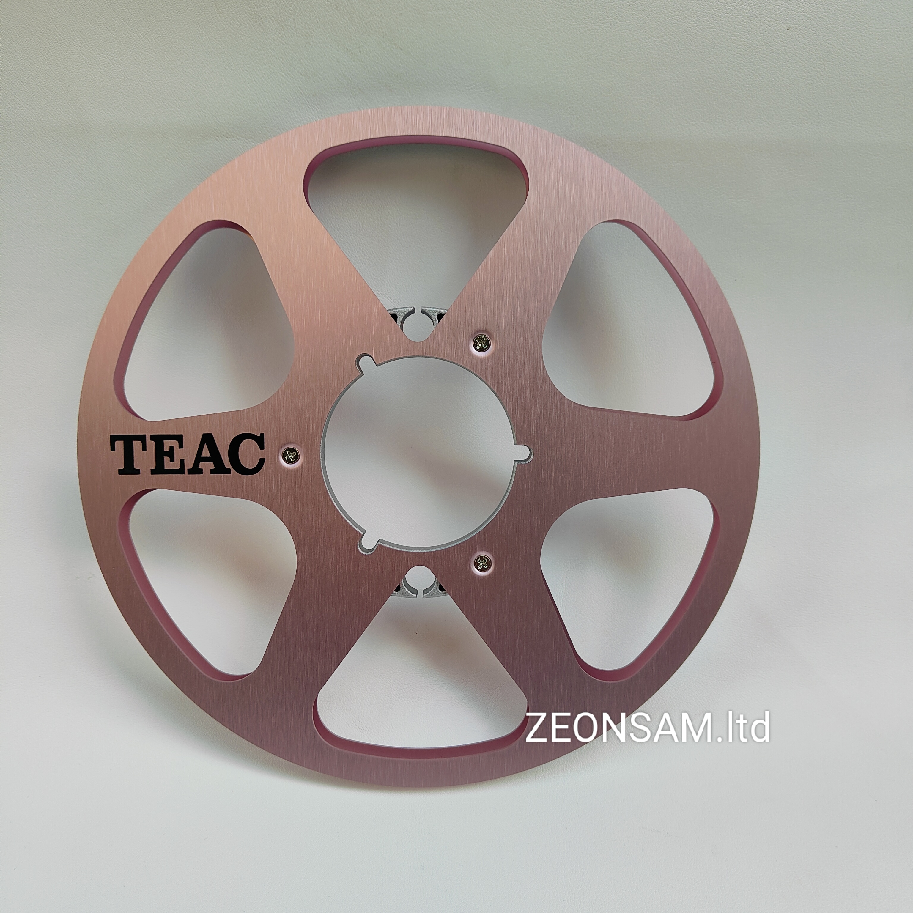 TEAC 10.5" X 1/4" Inch Empty Tape Reel Nab Hub Reel-To-Reel Recorders Accessory Empty Aluminum Disc Opening Machine Parts: Pink