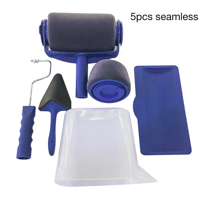 Juego de rodillos profesionales para pintar, set multifuncional de herramientas para decorar la pared y la casa, kit de pintura, 8 unidades: 5pcs Seamless