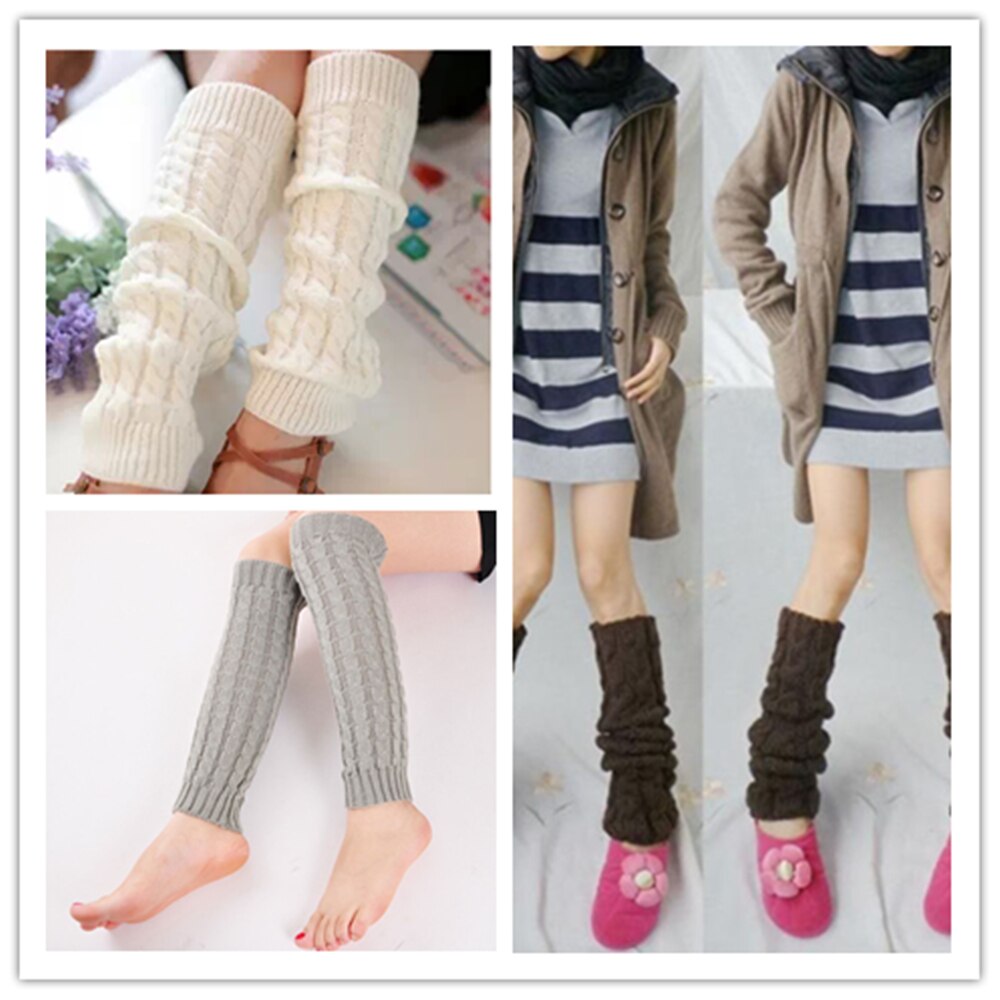 4 paar beenwarmers voor dames, winter, 4 kleuren, beenwarmers, gehaakt
