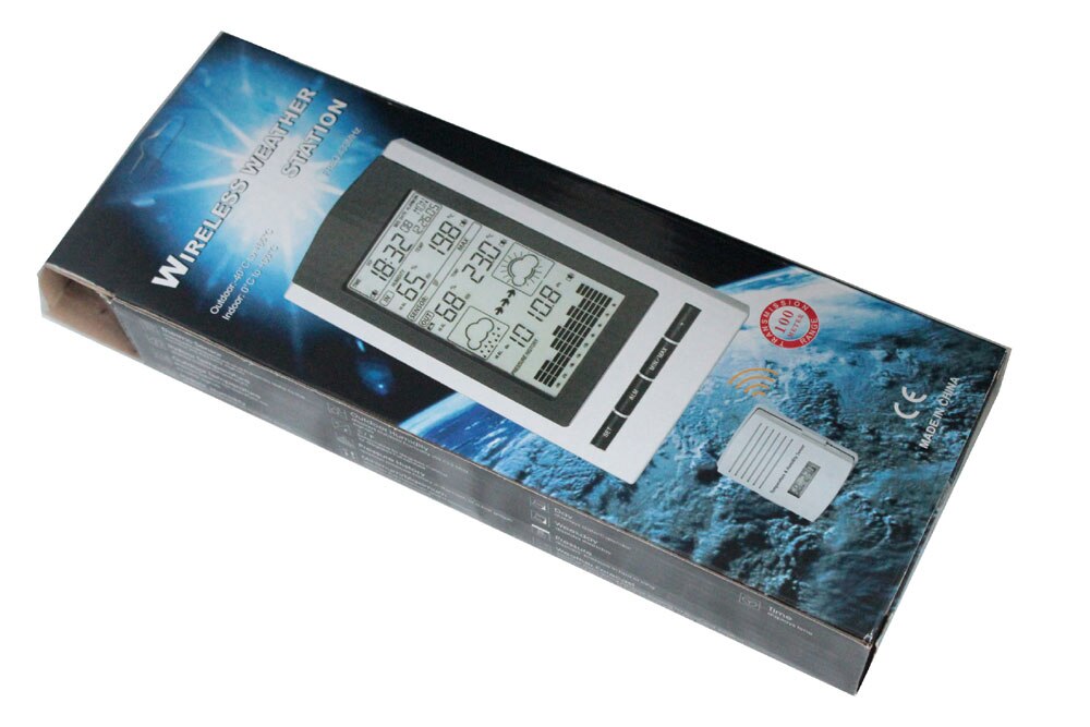 Station météo sans fil, thermomètre sans fil avec capteur de température et d'humidité extérieur écran LCD, baromètre