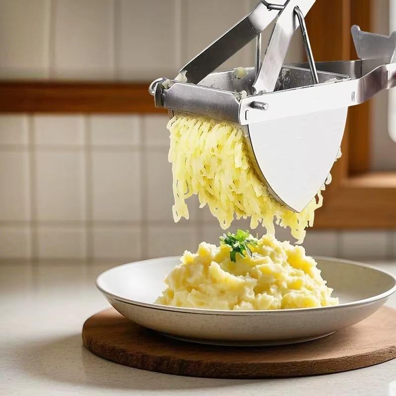 Potato Ricer,multifunction Stainless Steel Potato Masher and Ricer Press and Mash for Perfect Mashed Potatoes Kitchen Tools