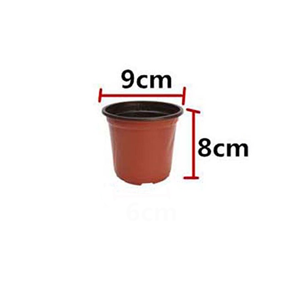 10 stk mini plante hageartikler barnehagepotter myk plast rund blomsterpotte terrakotta barnehage planter hjem dekor: 1
