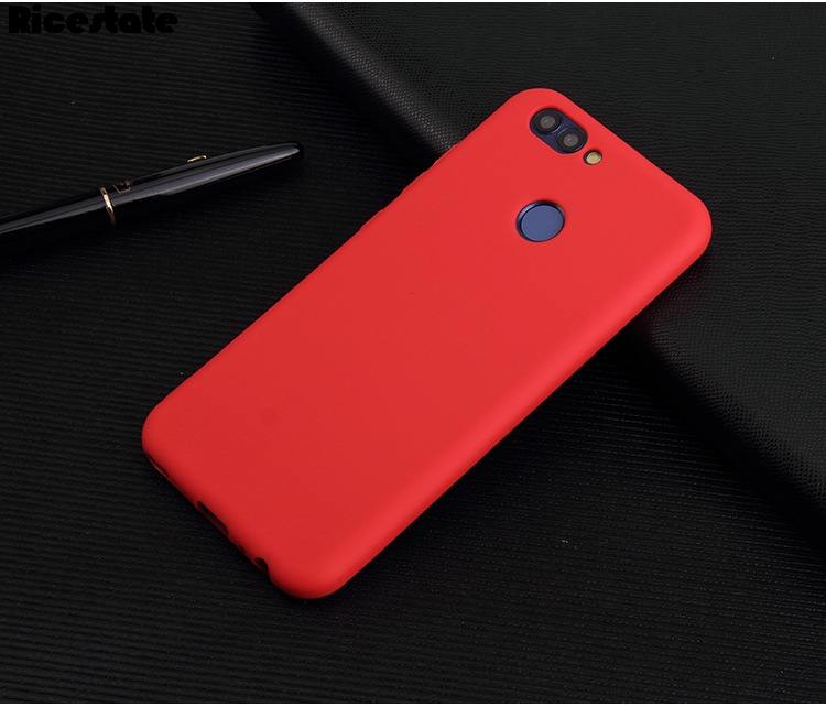 Funda Huawei Y9 Huawei Y9 TPU transparente y fundas de color sólido para Huawei Y9 funda trasera de silicona: Aluminio / Rojo