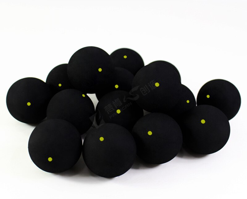 2pcs/lot One Yellow Point Dots 39mm Racquet Ball Squash Low Speed Rubber Ball Training For Advanced Type