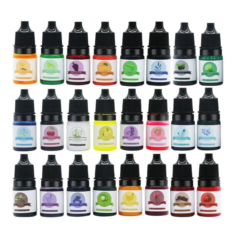 24 Kleuren Epoxyhars Pigment Transparante Niet-toxisch Uv Epoxyhars Dye Vloeistof Voor Uv Hars Coloring Hars Sieraden maken