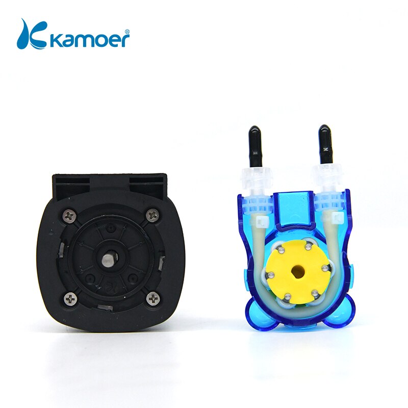 Kamoer Micro Peristaltic Pump KPAS 100 24V Stepper Motor Straight/L Plate, Transfer Viscous, non-viscous Liquids (20-110ml/min)
