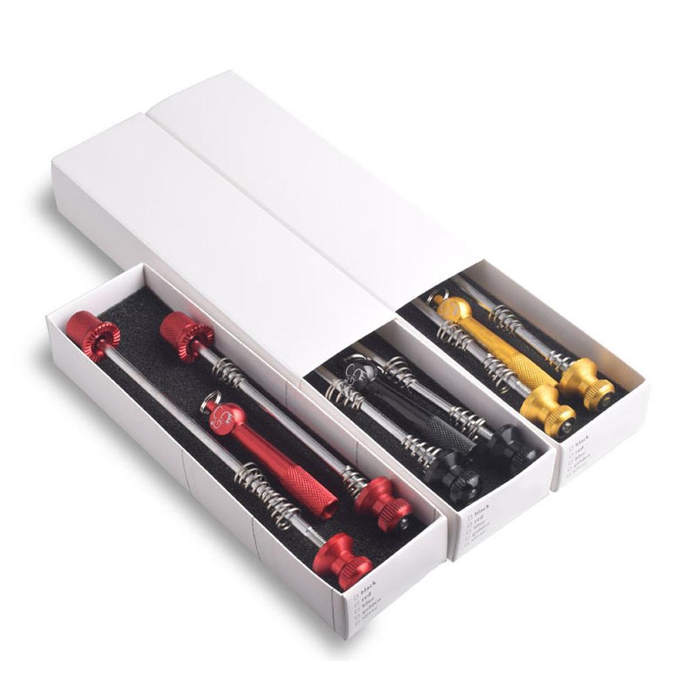 MTB Bike Hub Quick Release Rod Anti-theft Skewers Road Bike Front & Rear Axle Rod Lightweight Aluminum Alloy Screw Rod