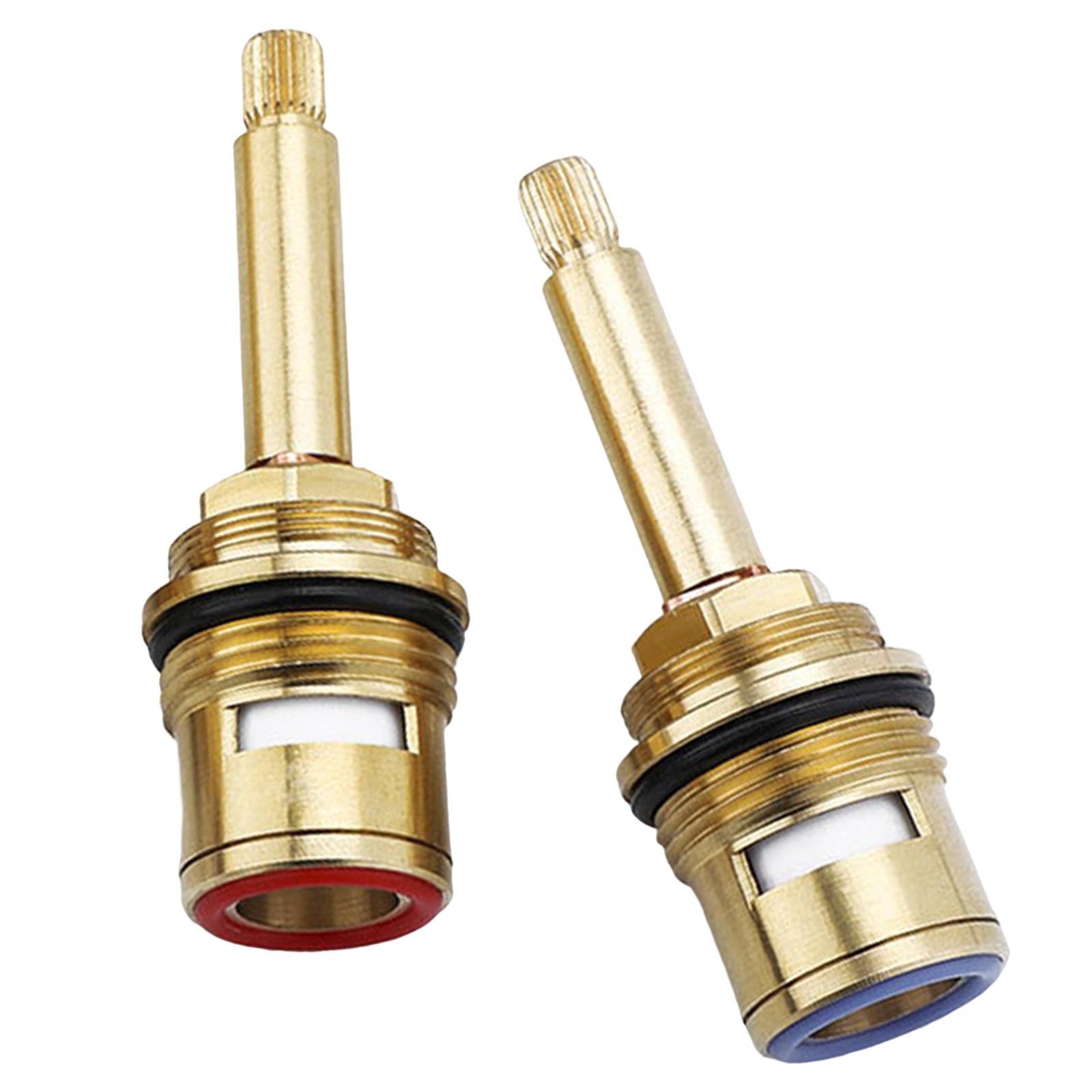 Brass Ceramic Stem Disc Cartridges Ceramic Tap Valves Drip Resistant Faucet Valves Replacements Bathroom Cold Water Kitchen