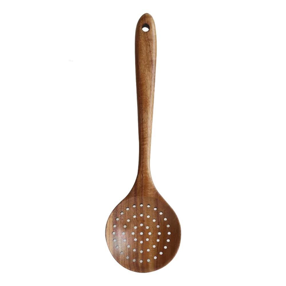 Houten Spatel Scoop Vergiet Koken Gebruiksvoorwerp Set Keuken Benodigdheden Koken Gereedschap Non-stick Hand Wok Schop Keuken Gereedschap: NO.7