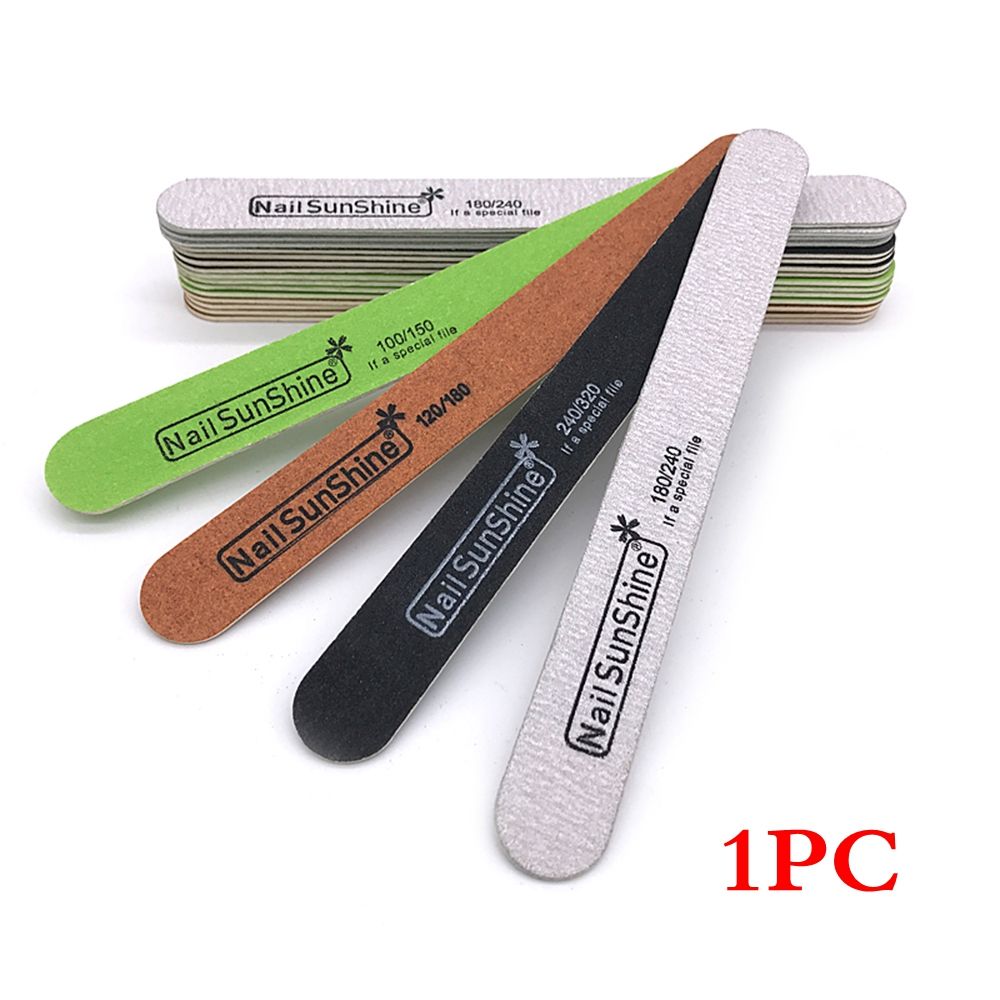 Lime à ongles professionnelle, 1 pièce, papier de verre, forte et épaisse, tampon pour manucure, outils de ponçage, Lime 80/100/150/180/240